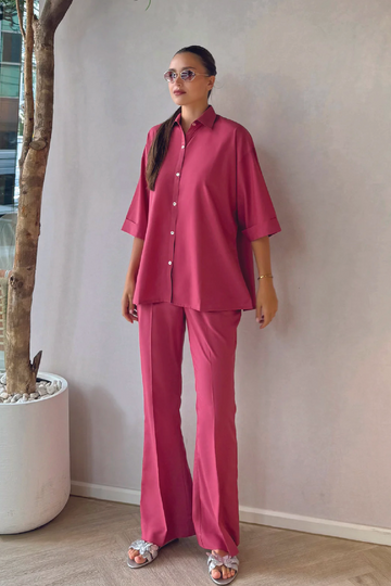 Punch Pink Tuesday - Relaxed Co Ord Set