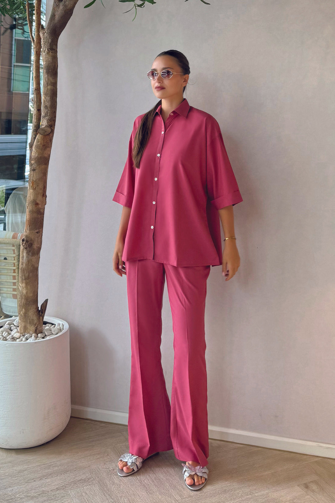 Punch Pink Tuesday - Relaxed Co Ord Set